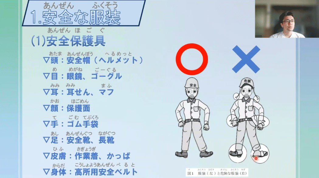 学習中の画面